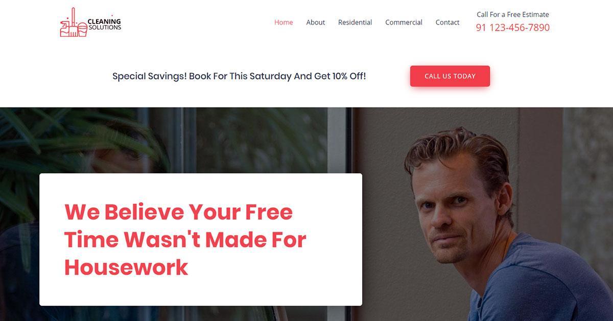 Cleaning service website template