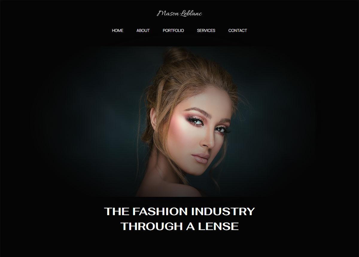 Fashion Photography Portfolio template