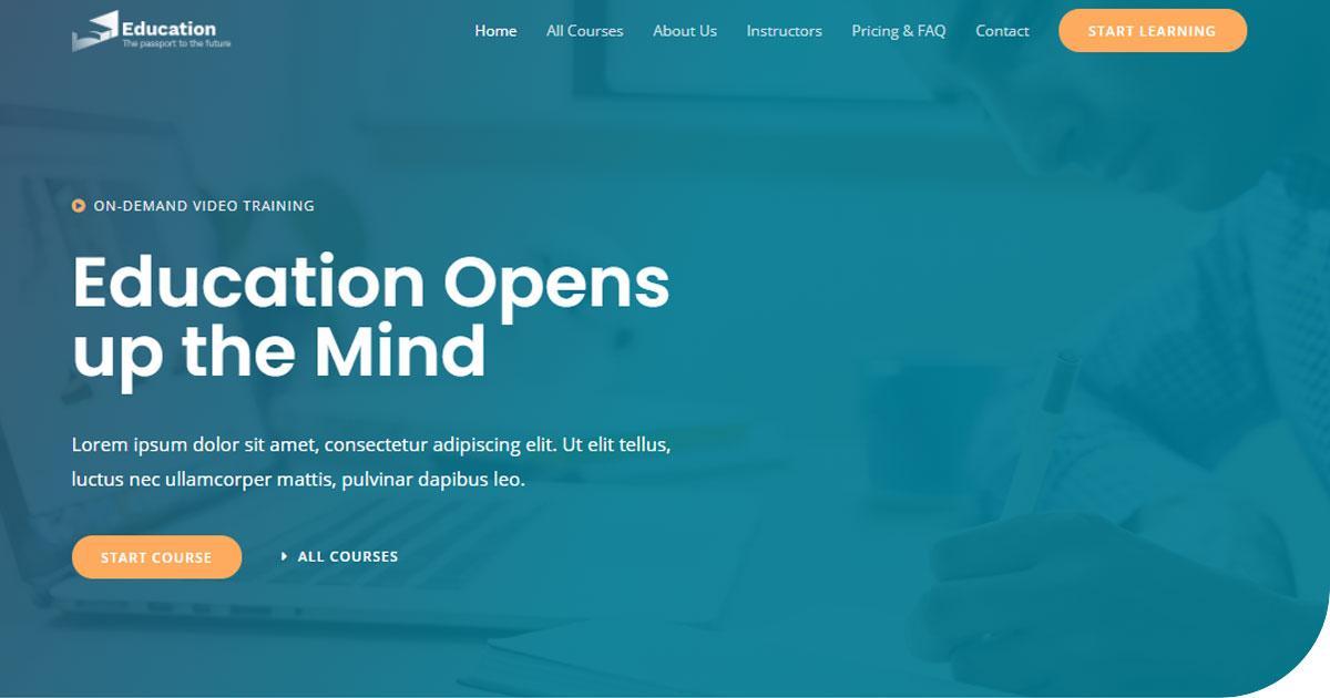 Online courses web template