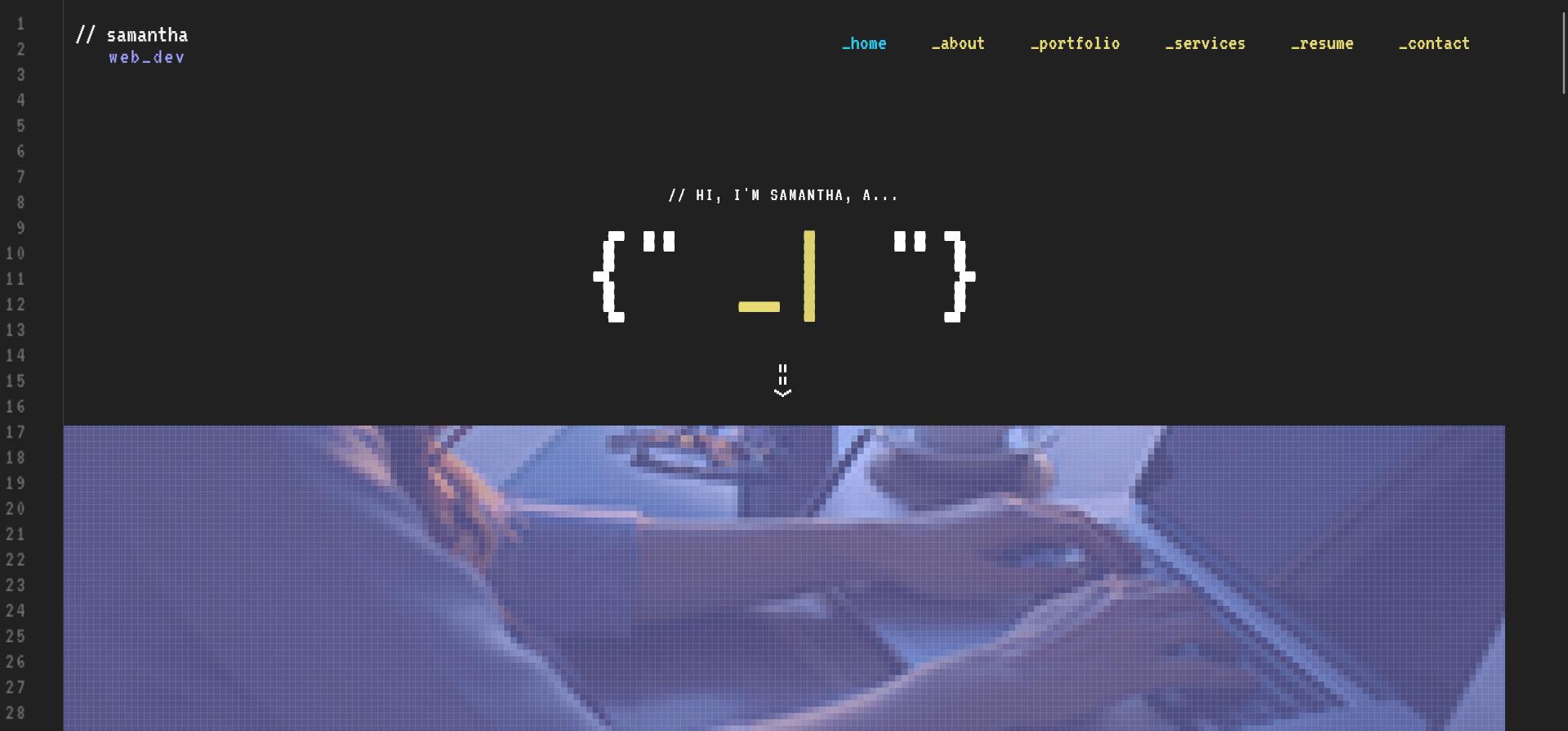 Web Developer Portfolio template