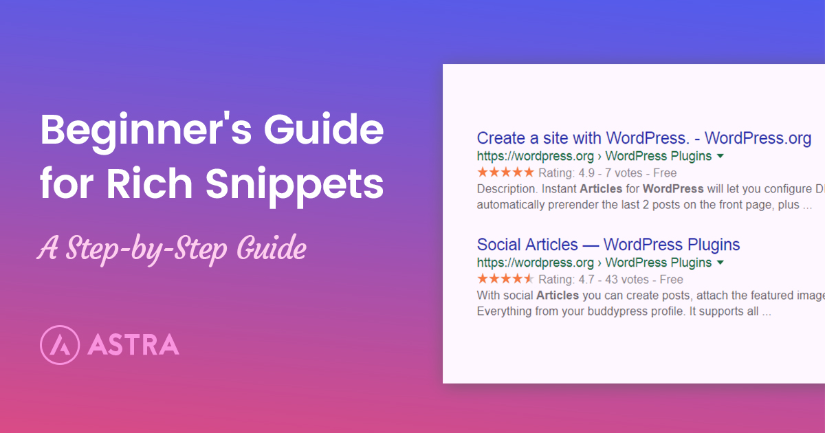 how to add rich snippets