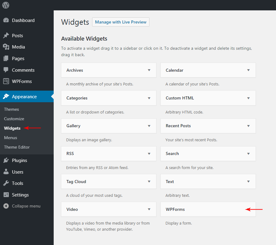 Adding form in Sidebar