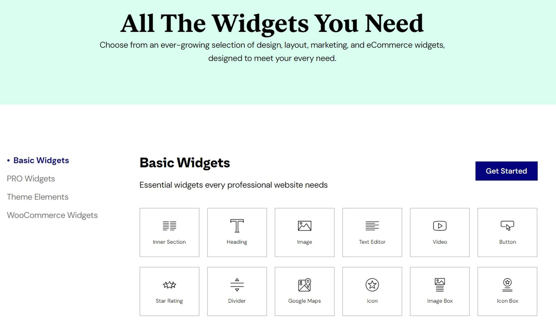 Huge Widget Selection for Design Flexibility