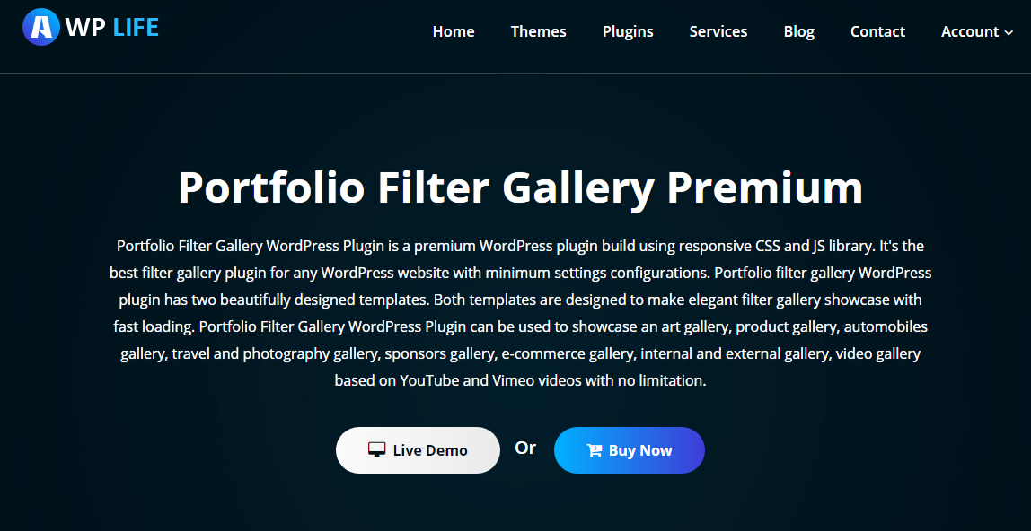 Portfolio Gallery plugin download page on WordPress.org