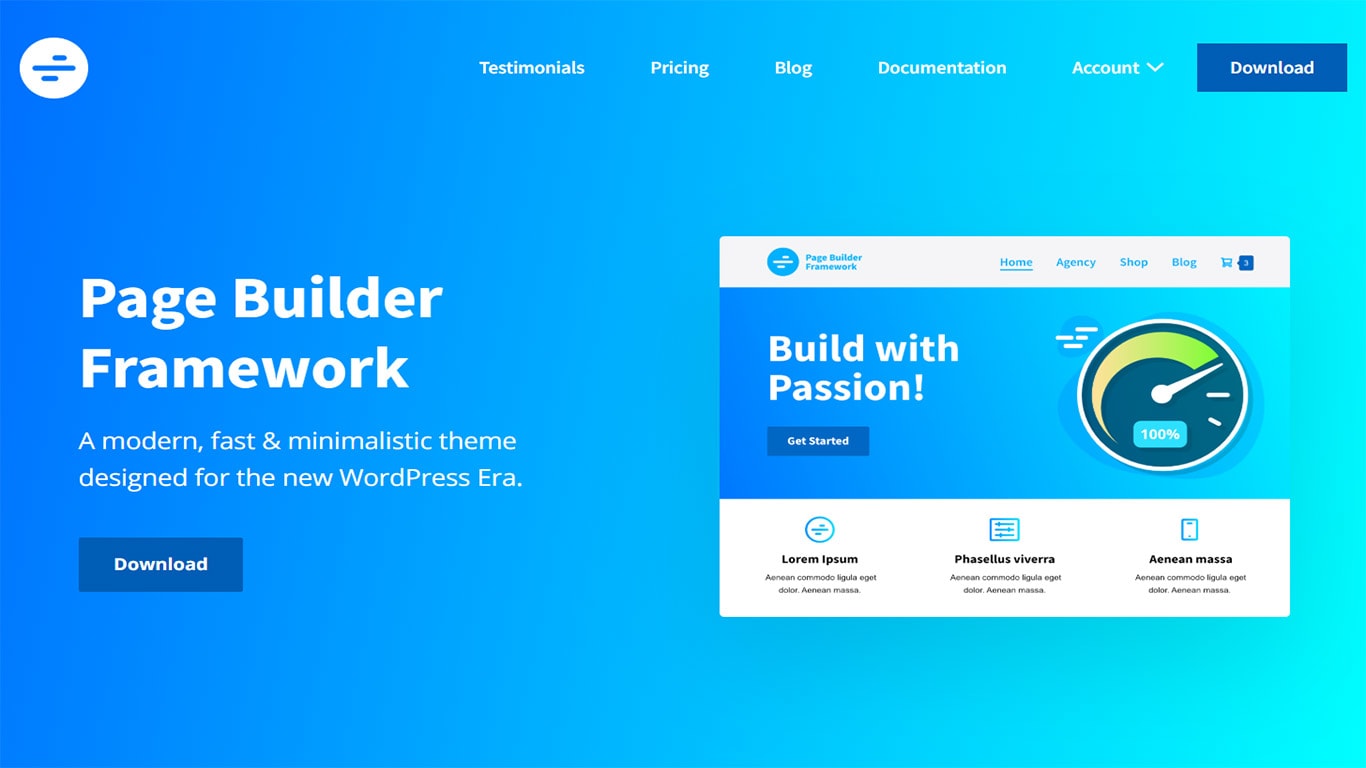 Page Builder theme site