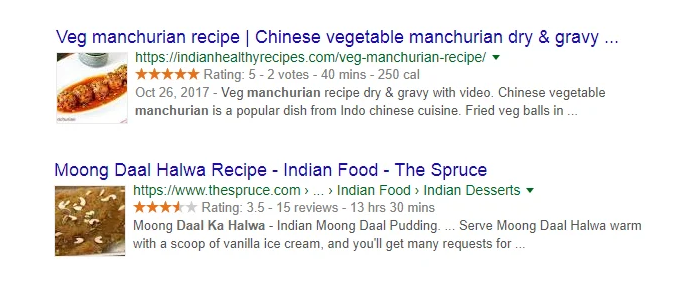 Recipe rich snippets sample