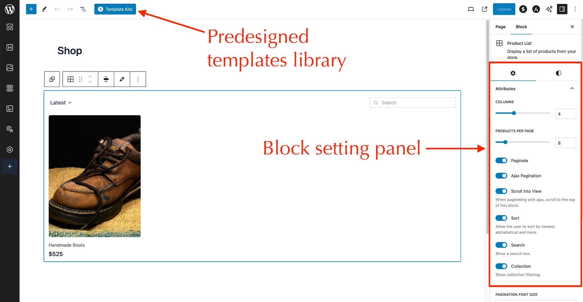 surecart and spectra page building experience