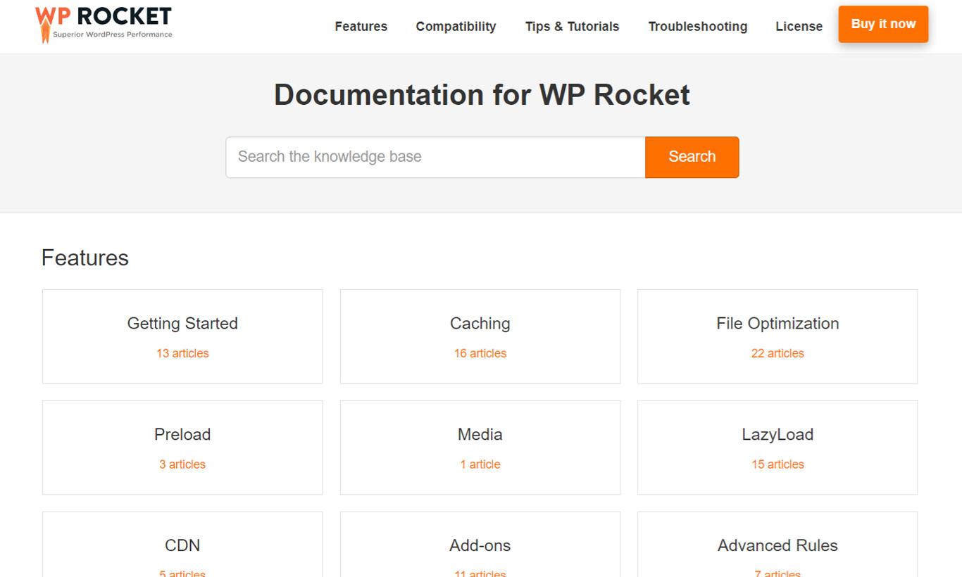 WP Rocket Knowledge base