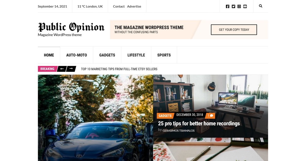 Public Opinion Magazine WordPress theme