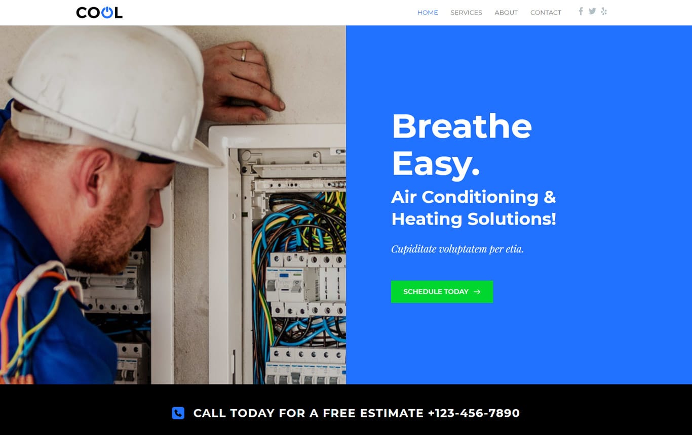 A/C technician brizy template