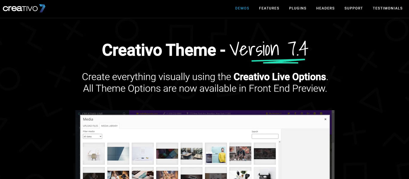 Creativo theme demo