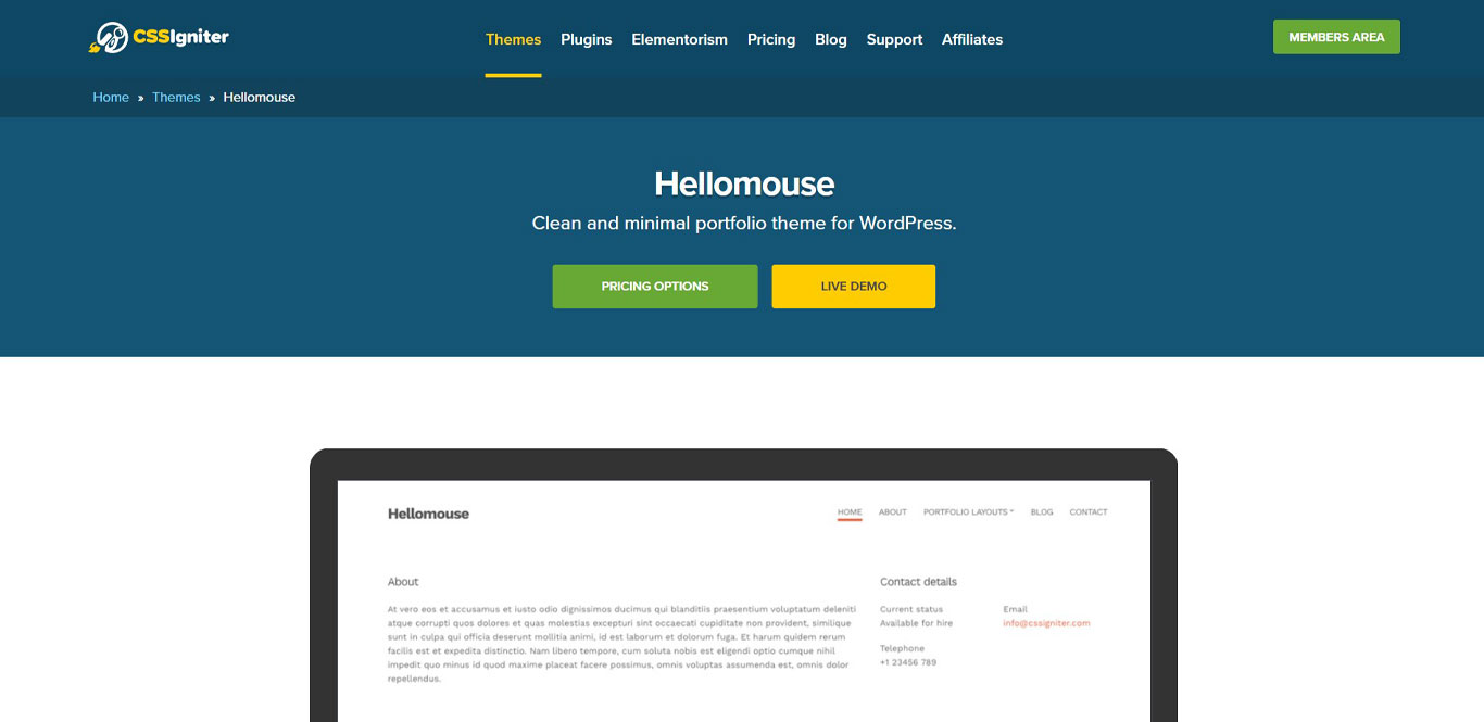 Hellomouse theme demo