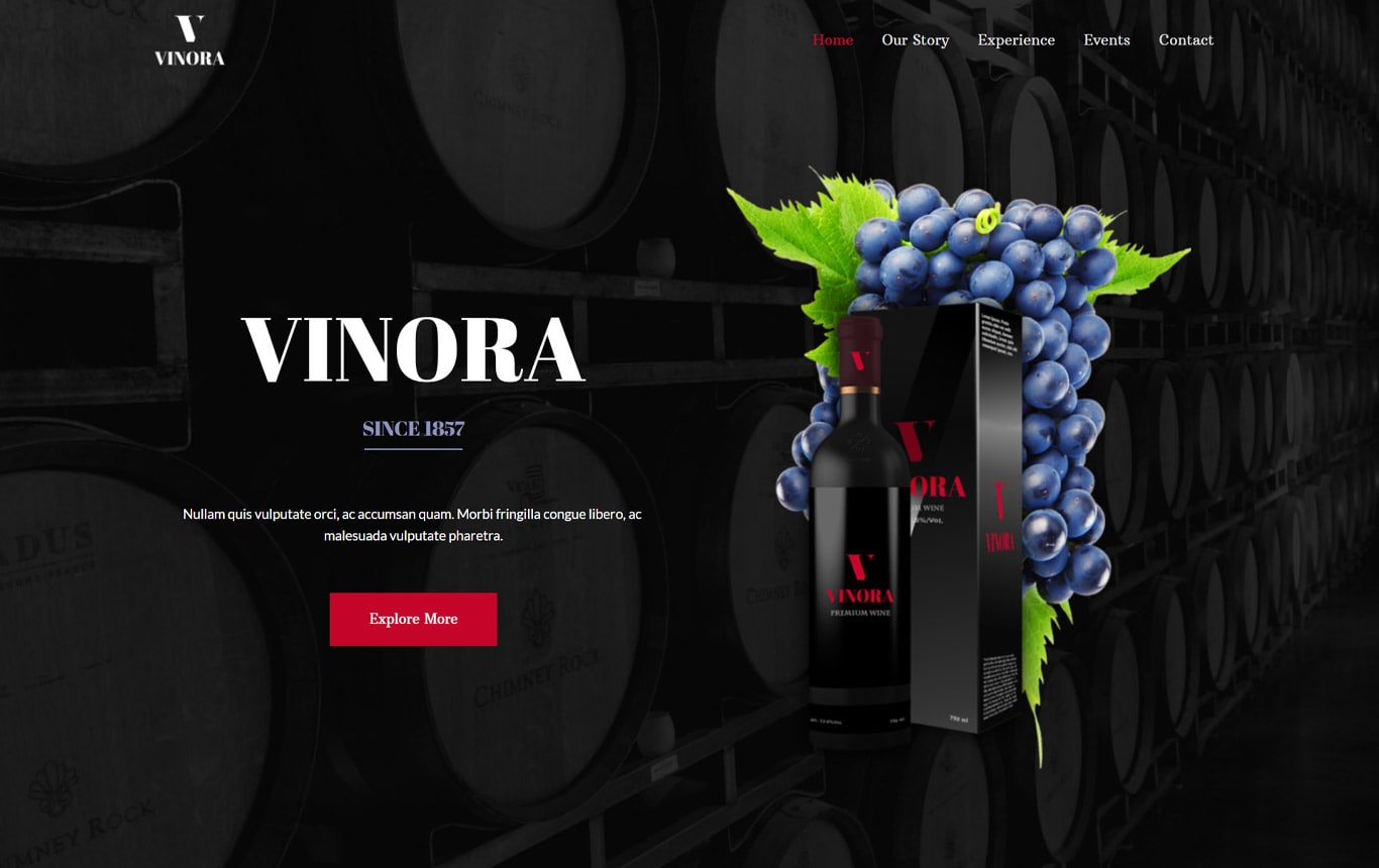 Winery brizy template