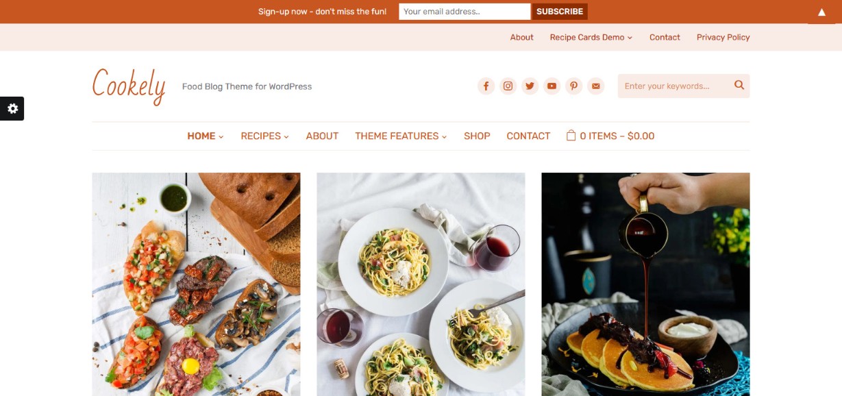 Cookely Food Blog Theme for WordPress