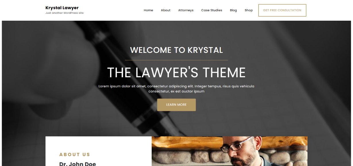 Krystal Lawyer wordpress theme