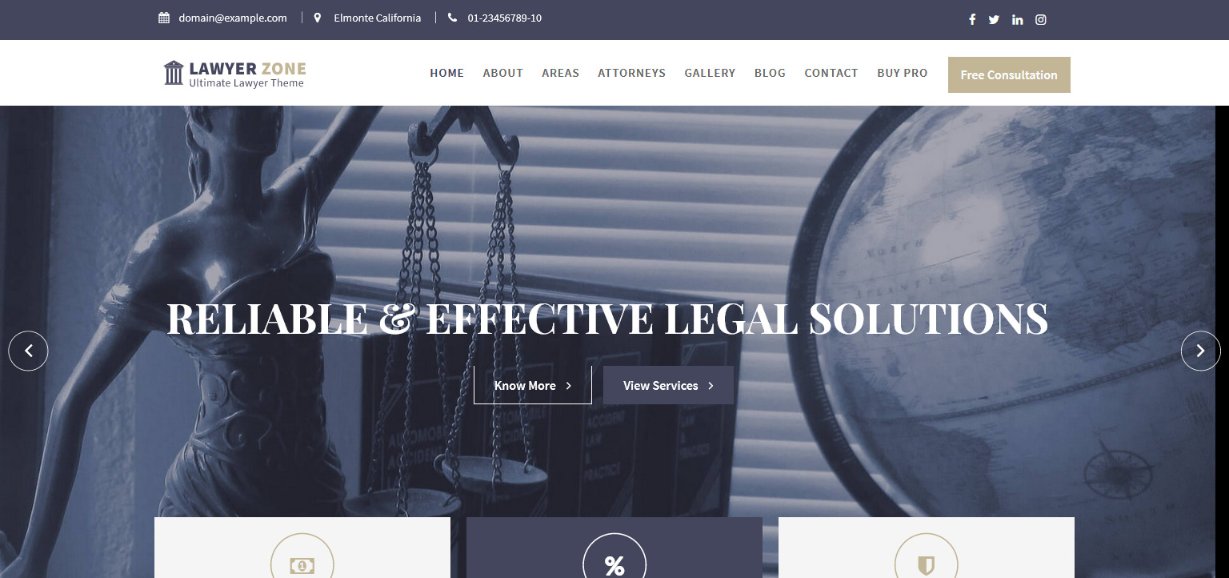 Lawyer Zone Lawyer Theme demo