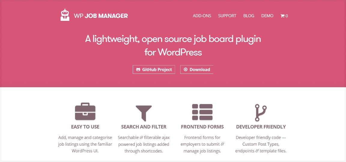 WP Job Manager job board plugin for WordPress