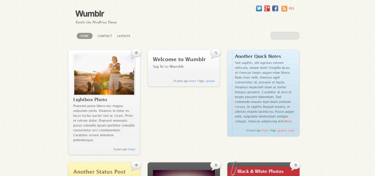 Wumblr responsive wordpress theme