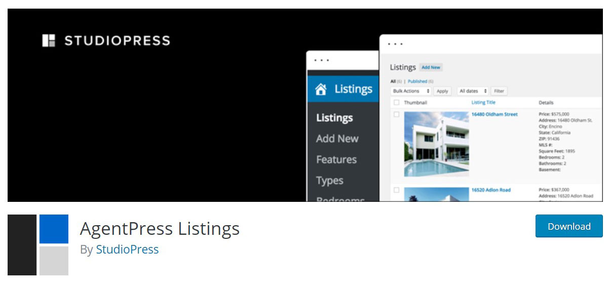 Agentpress listings plugin image