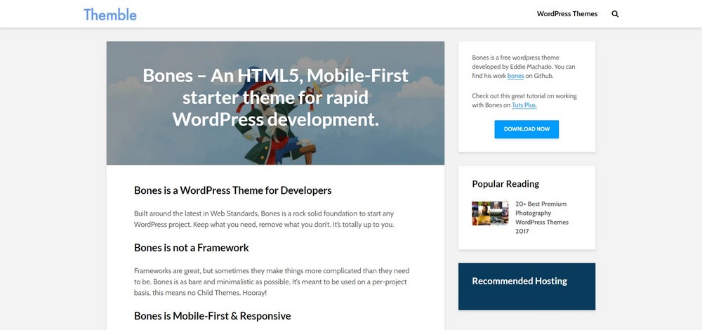 Bones starter theme for WordPress