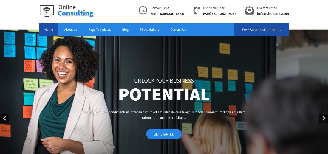 Online Consulting free wordpress theme