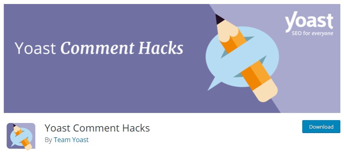 Yoast Comment Hacks WordPress plugin