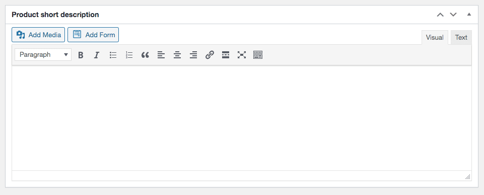 woocommerce add product short description