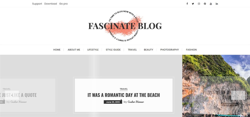 Fascinate Blog theme demo