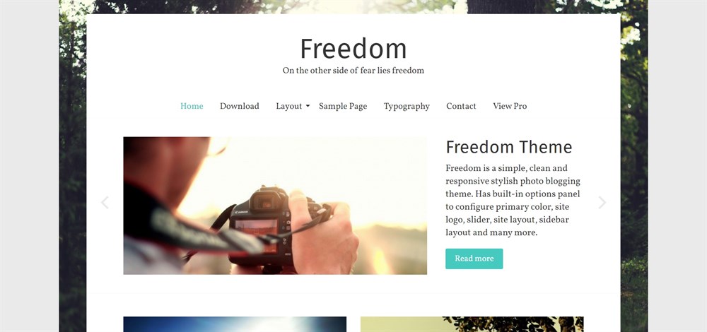 Freedom WordPress theme demo