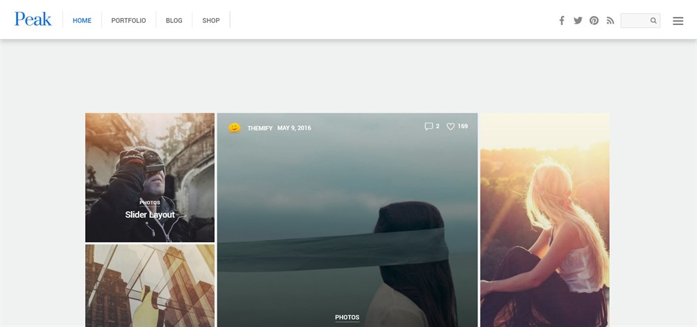 Peak themify theme demo