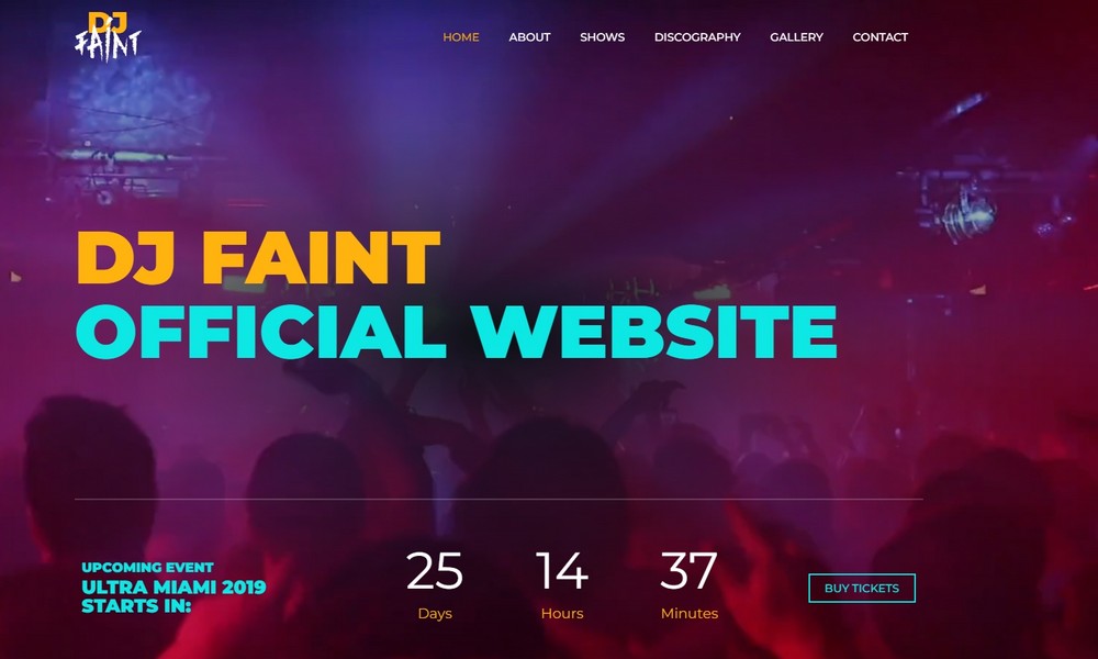 Disc Jockey website template