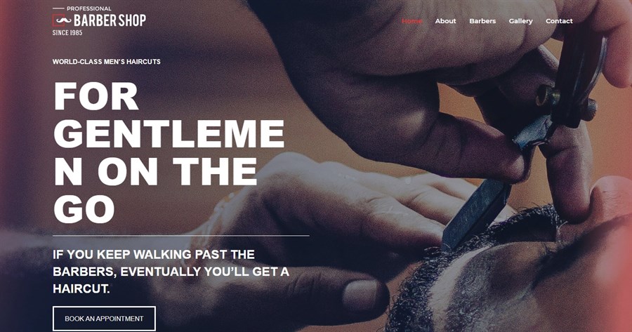 Barber Shop gutenberg demo template