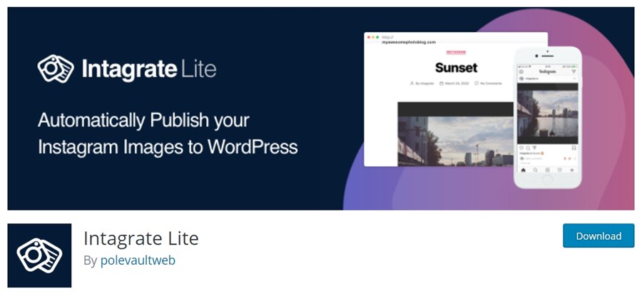 Intagrate lite WordPress plugin