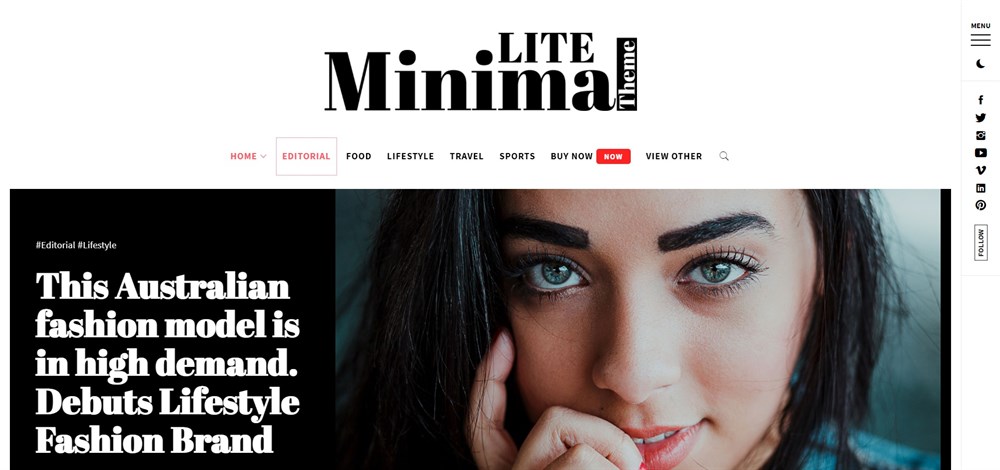 Minimal Lite WordPress site demo