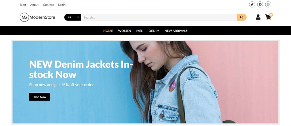 Modern Store WordPress demo site