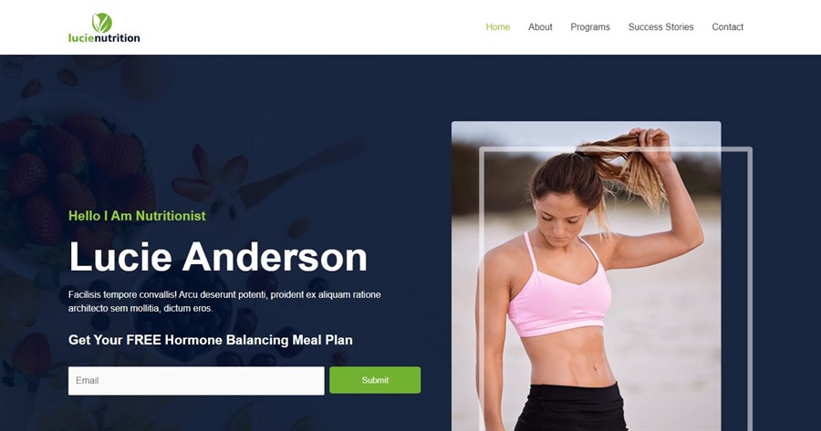 Nutritionist demo site