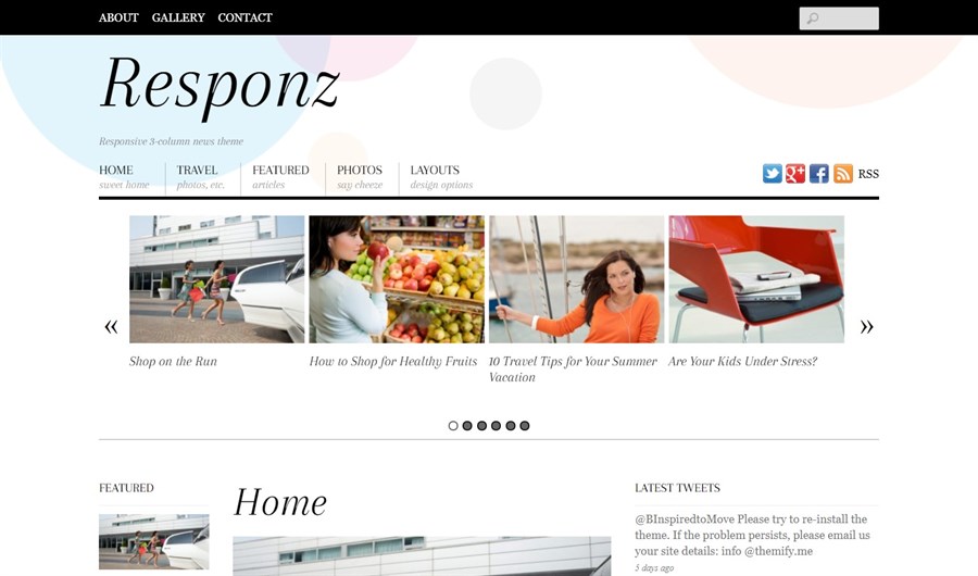 Responz themify theme demo