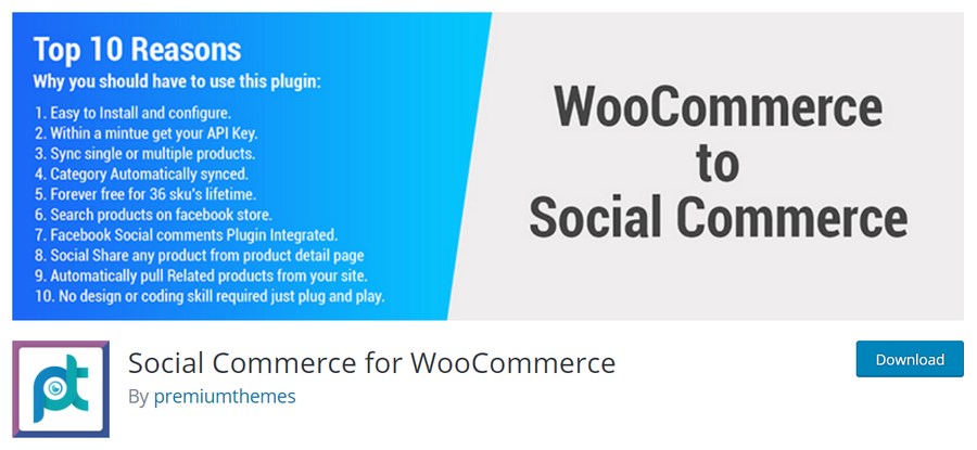 Social Commerce for WooCommerce WordPress plugin