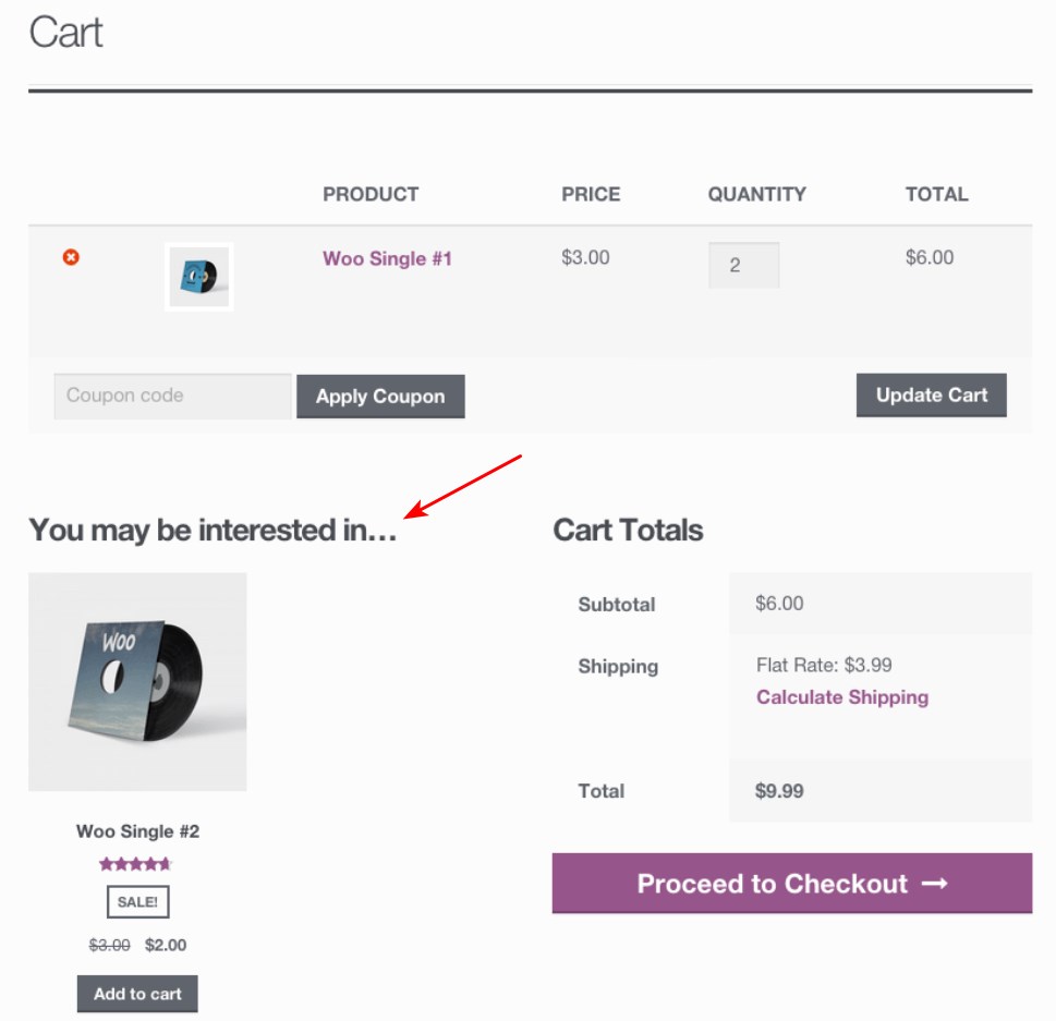 WooCommerce cross selling