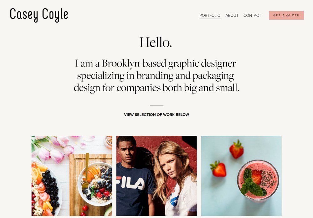 Casey Coyle portfolio website