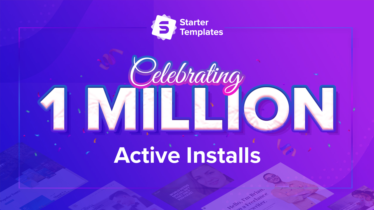 1 Million Active Installs for Starter Templates