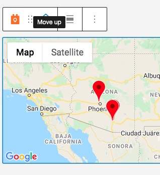 Move block in WordPress
