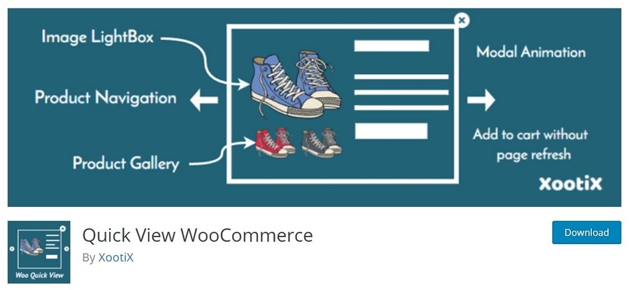 Quick View WooCommerce free plugin