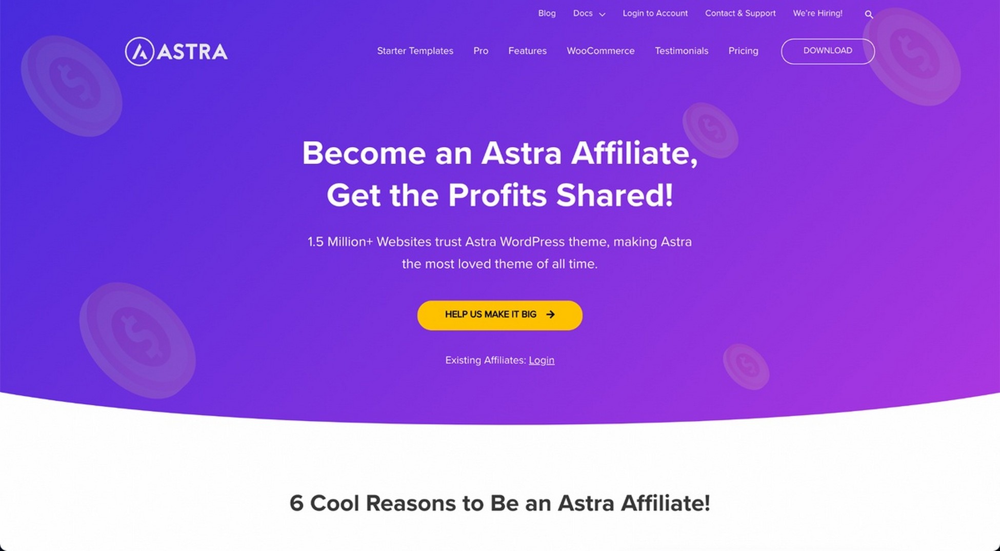 Astra affiliate program