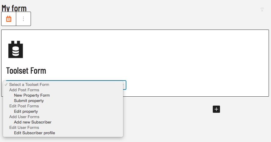 select property form