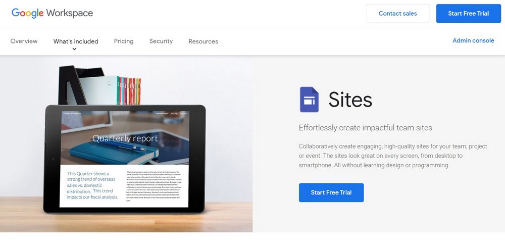 Google sites to create landing pages