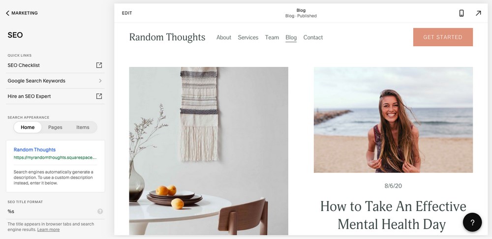 Squarespace SEO