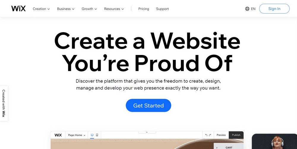 Wix website builder