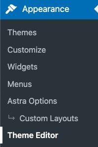 go to theme editor