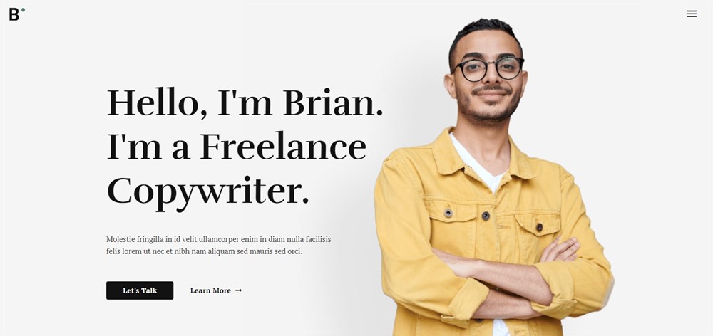 Freelance Copywriter Astra template